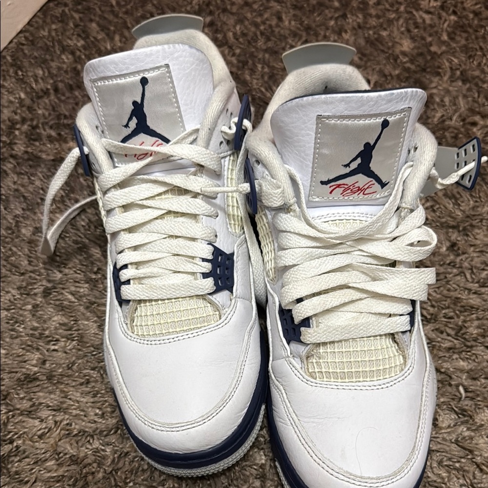 Jordan White and Navy Sneakers
